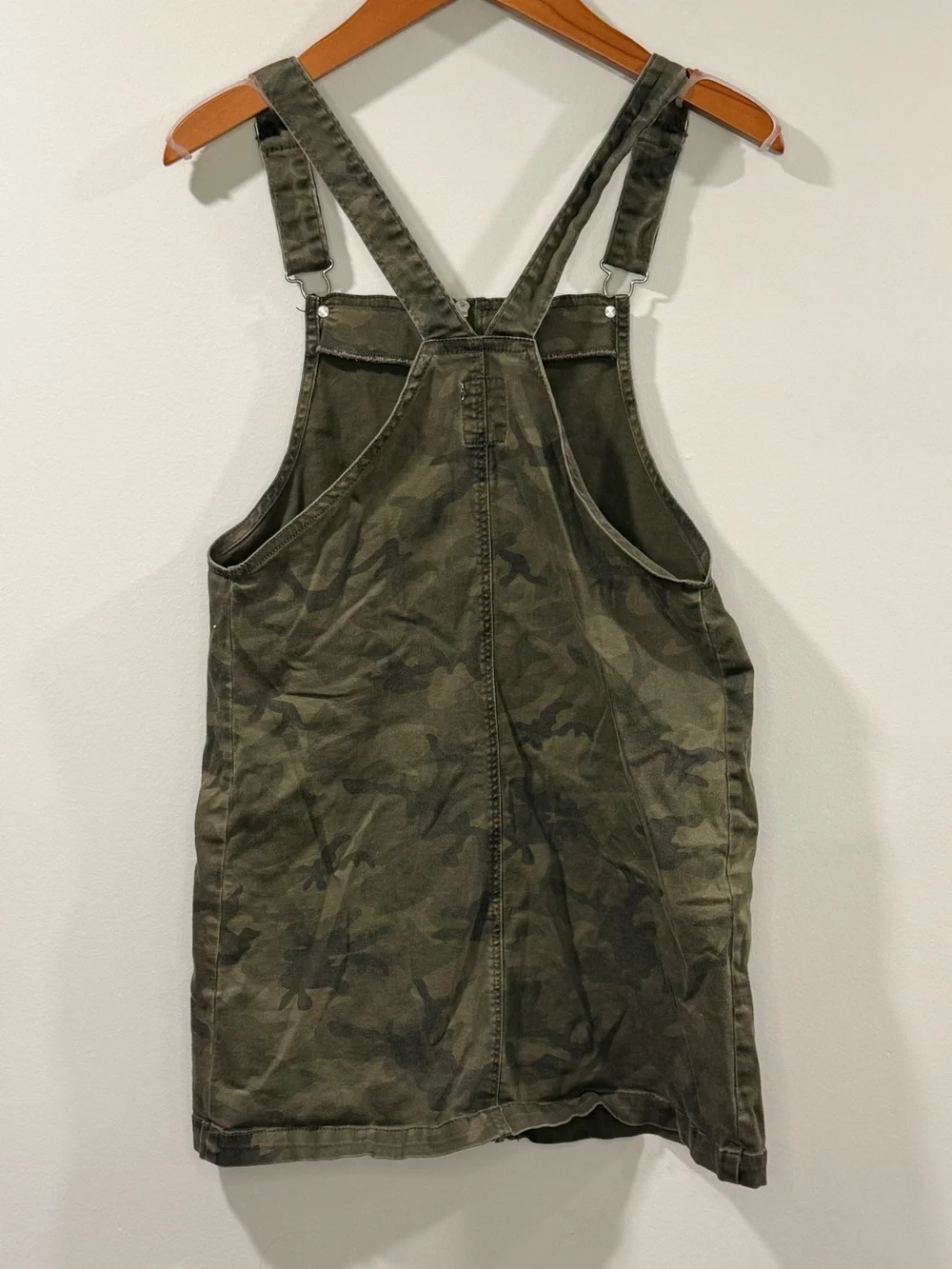 SO Women’s Olive Green Zip-Front Overall Dress Size M